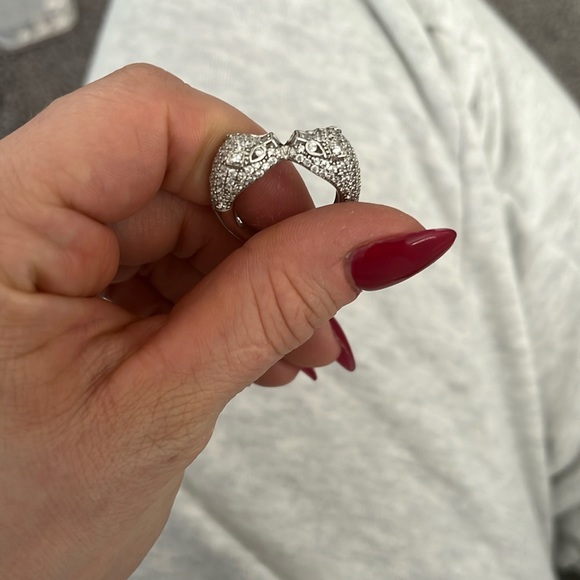 925 Sterling silver ring with cubic zirconia stones - Picture 1 of 4